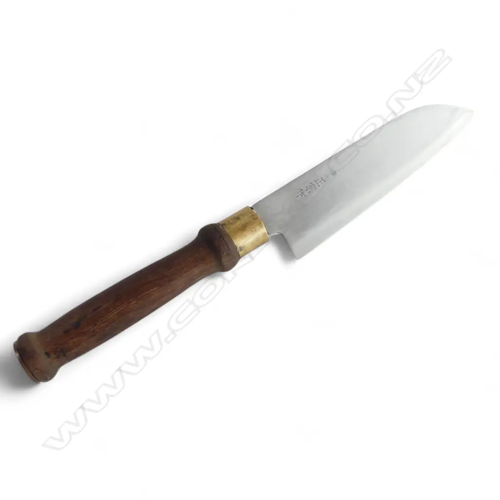 JAPANESE CHEF KNIFE, SIGNED ON BLADE L.325mm Image 1++