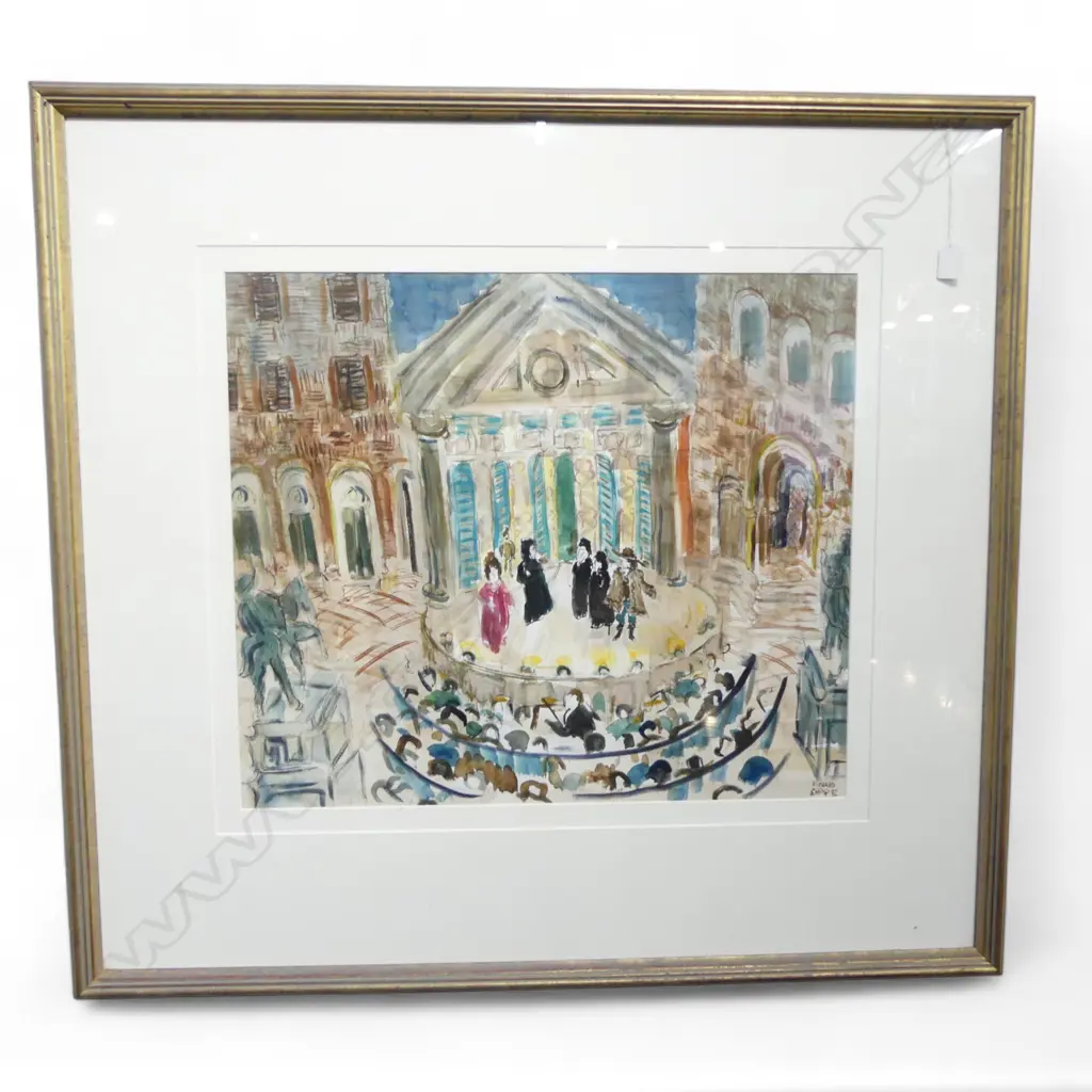 RICHARD CHRISP (NZ b.1944) THEATRE PERFORMANCE, WC '92 545x635mm Image 1++