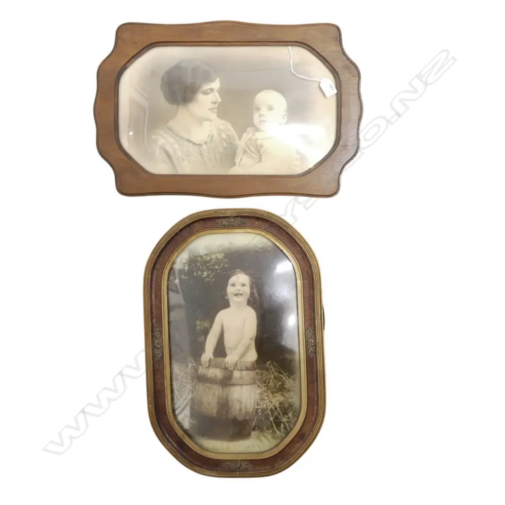 2 1920s CONVEX FRAMES 525x350mm overall Image 1++