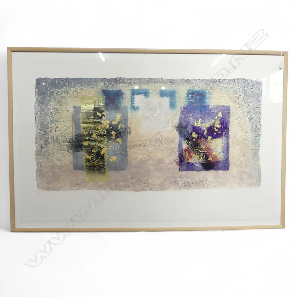 INDISTINCTLY SIGNED, EMBLEM #1, A/P MIXED MEDIA WITH GOLD LEAF, 870x1400mm Image 1++