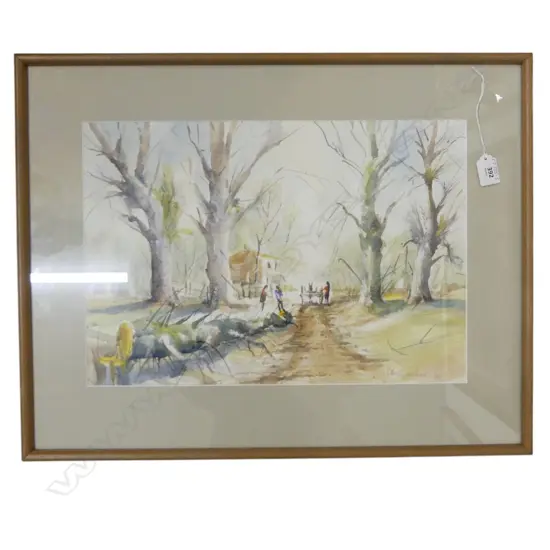 JAMES A. WARD, COUNTRY SCENE, W/C, 320x450mm