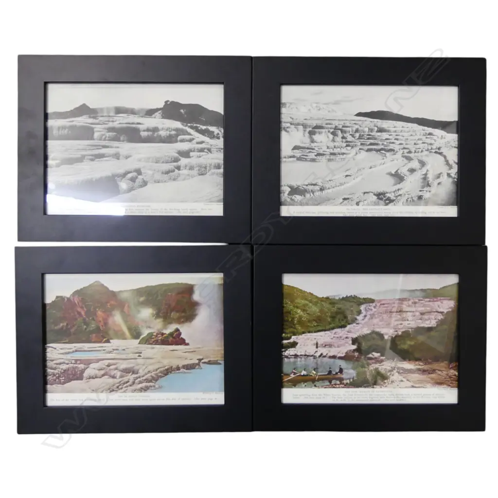 4 FRAMED PINK & WHITE TERRACE 1930 PRINTS OF CHARLES SPENCERS WANDERLUST MAGAZINE PHOTOGRAPH 145x195mm Image 1++