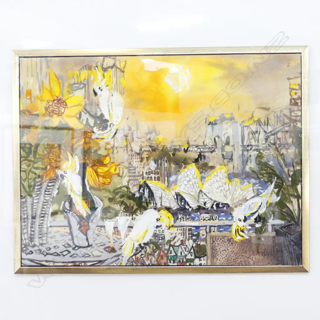 PETER O'HAGEN, VERY DISCERNING COCKATOOS..., W/C ON GOUACHE ON PAPER, SIGNED & DATED 2010 VERSO, 370x480mm Image 1++