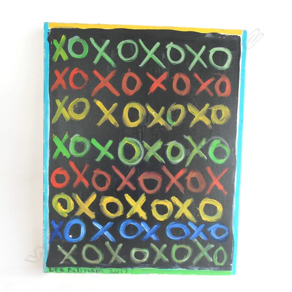LEE FELTHAM,"XOXO", ACRYLIC ON CANVAS, SIGNED 2017,500 x 400mm , provenance below Image 1++