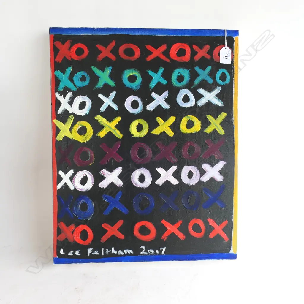 LEE FELTHAM,"XOXO", ACRYLIC ON CANVAS, SIGNED 2017,500 x 400mm , provenance below Image 1++