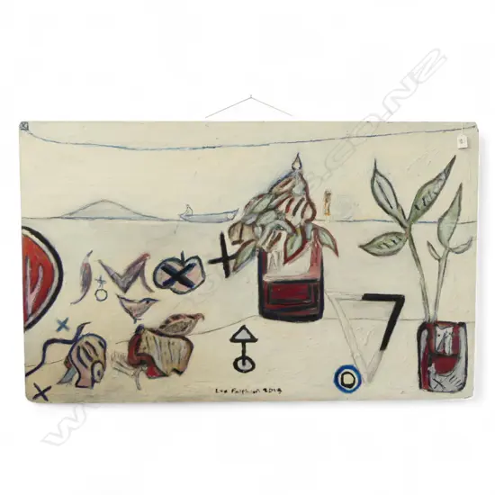 LEE FELTHAM, "BERMUDA TRIANGLE", ACRYLIC ON BOARD, SIGNED 2013, 760 X 1220MM, provenance below