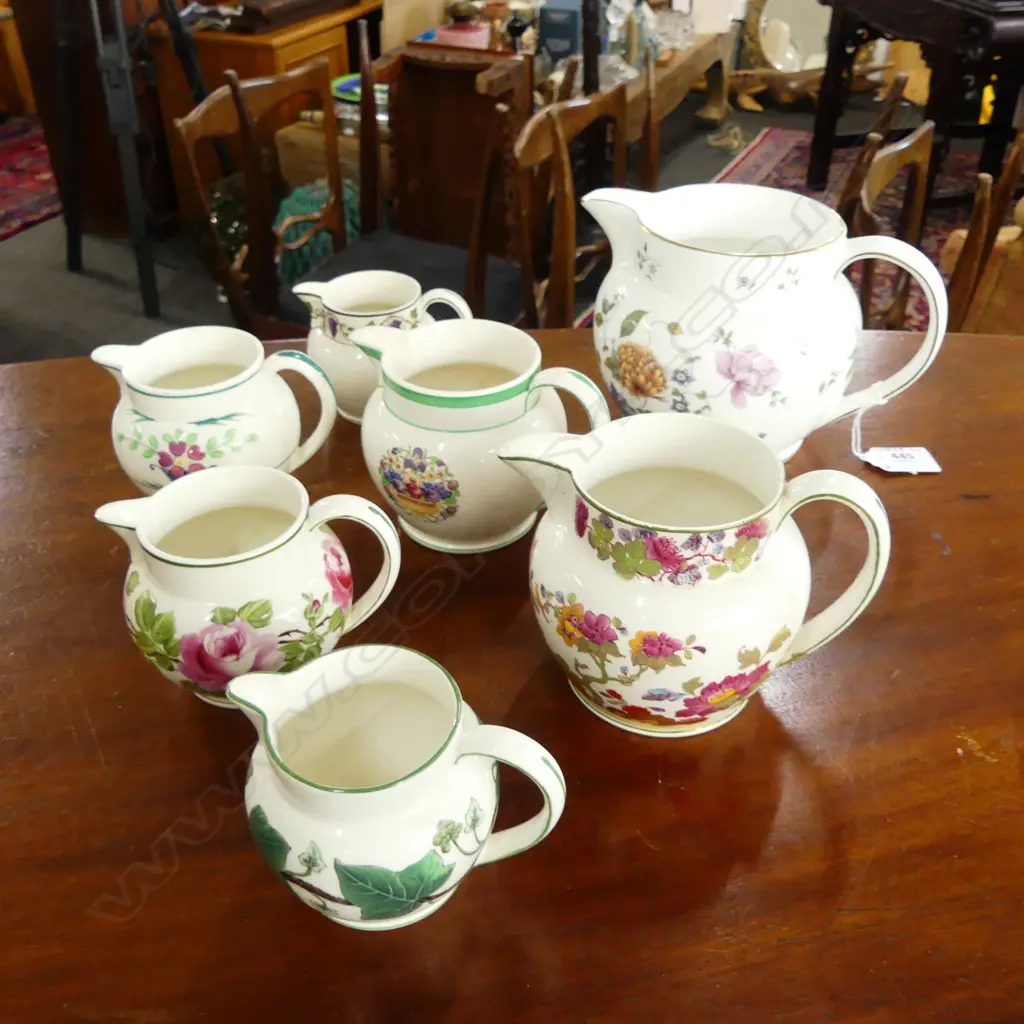 7 ASST. PAT. WEDGWOOD JUGS 'NAPOLEON IVY' etc Image 1++