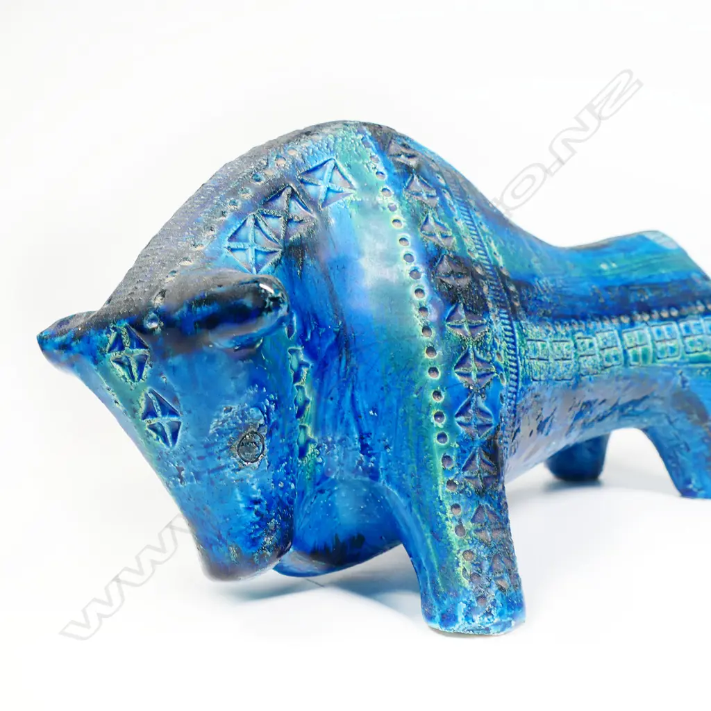 Vintage Bitossi Bull designed by Aldo Londi numbered/Italy to foot. H.160 x 300mm Image 1++
