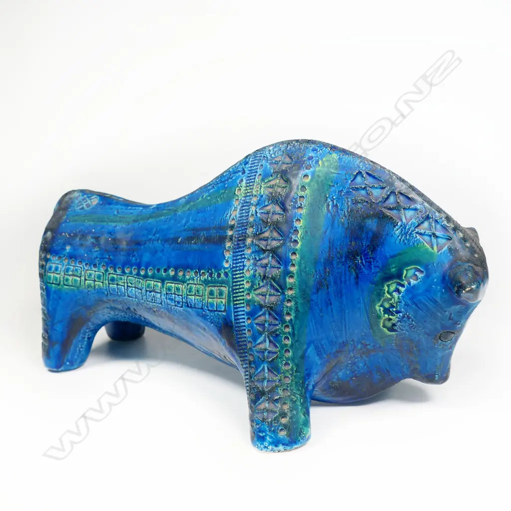 Vintage Bitossi Bull designed by Aldo Londi numbered/Italy to foot. H.160 x 300mm Image 1++