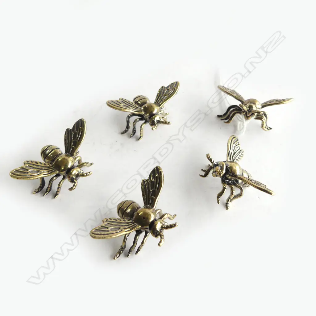 5 BRASS BUMBLE BEES Image 1++