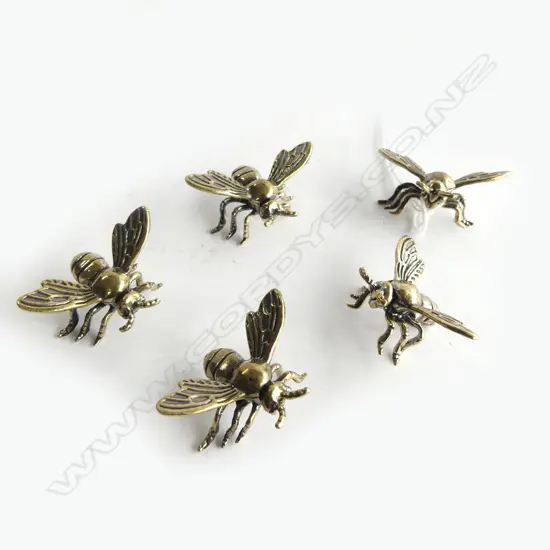 5 BRASS BUMBLE BEES