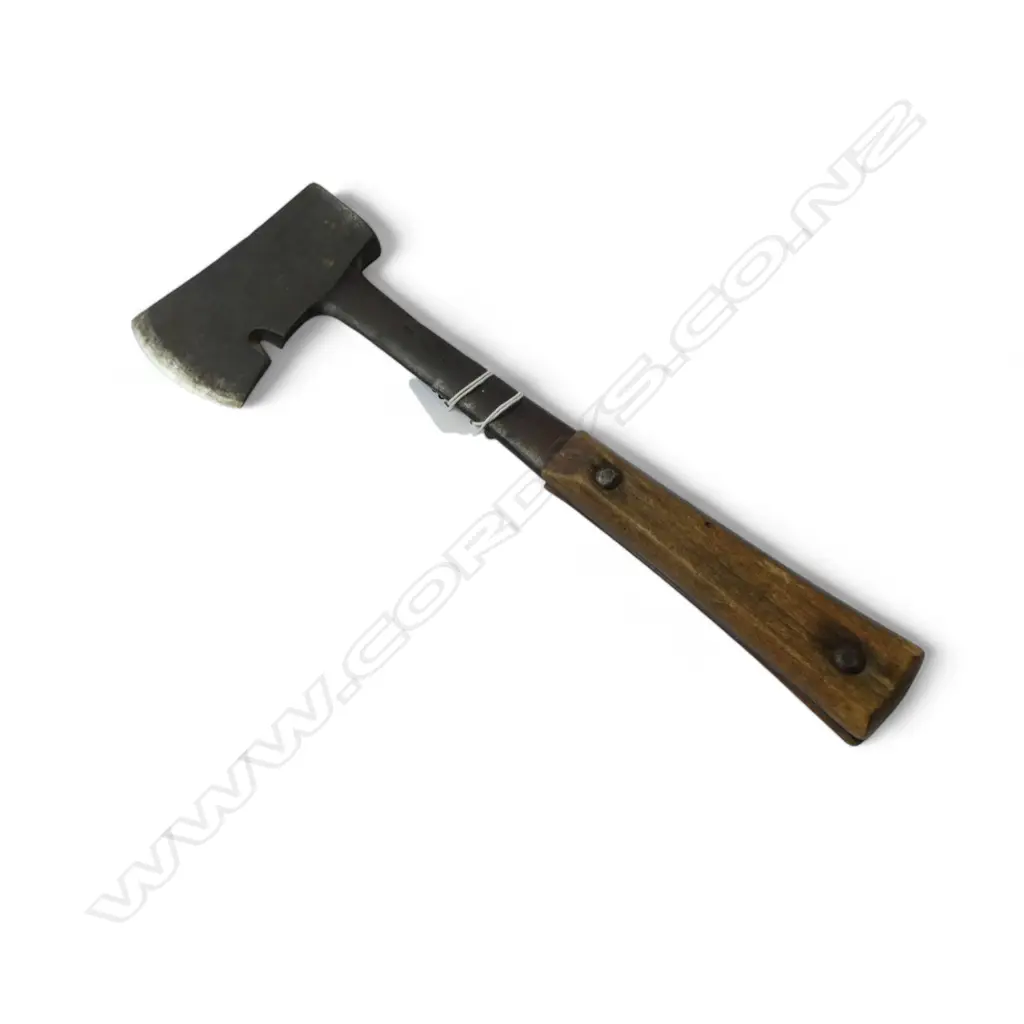 OLD 'THE SCOUT' STEEL HATCHET with wooden grips. L.295mm Image 1++