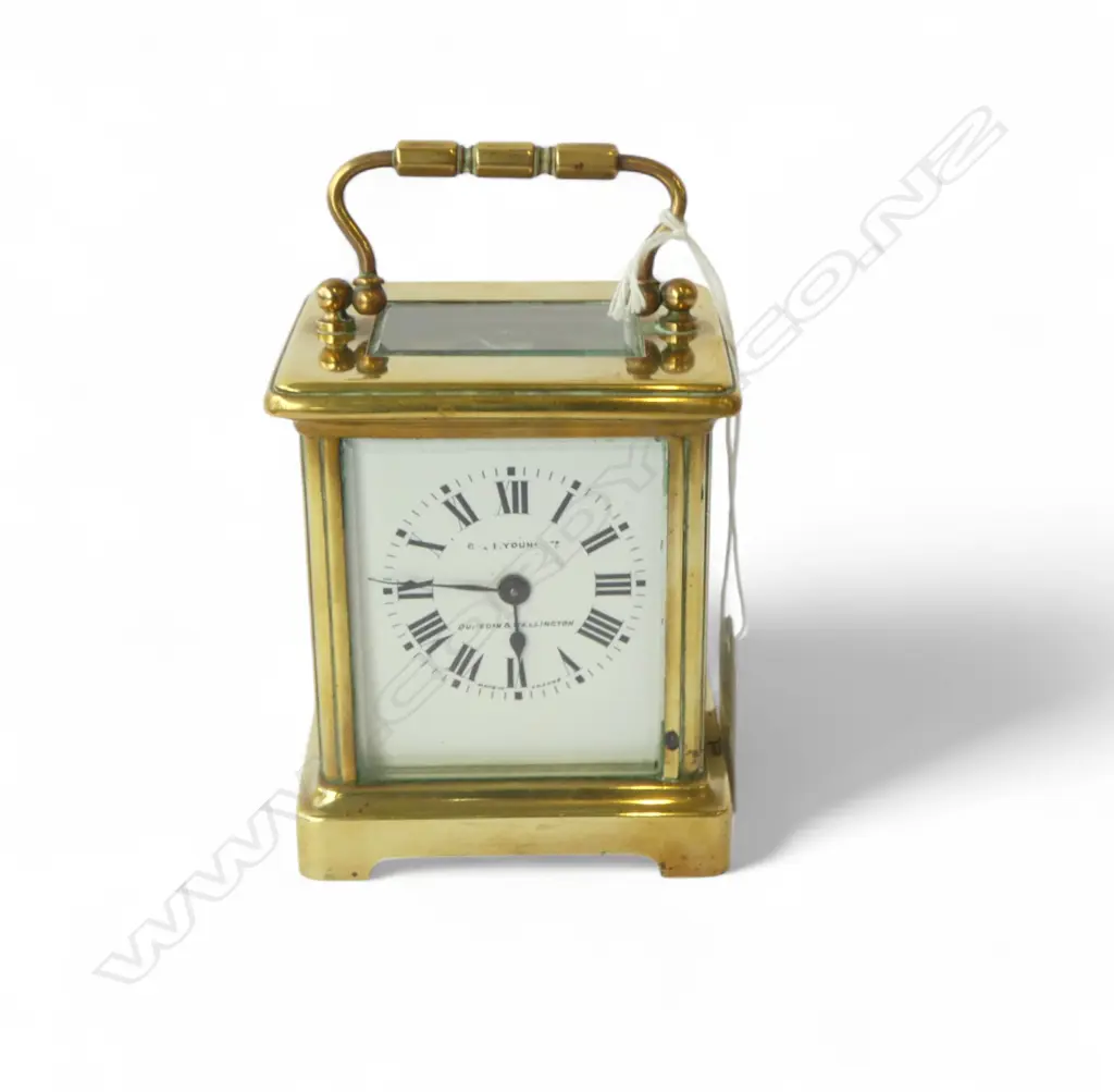 BRASS CARRIAGE CLOCK H.105mm Image 1++
