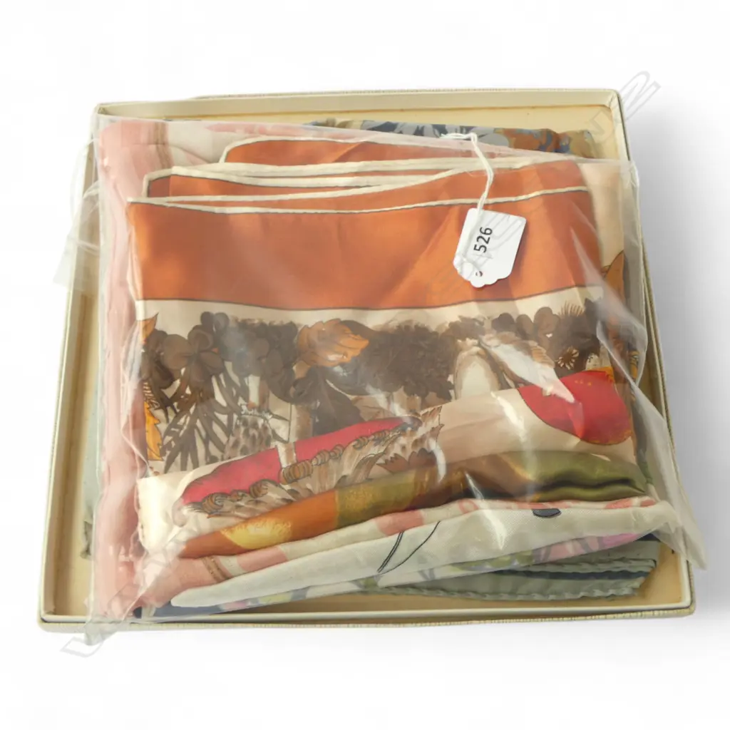 6 VINTAGE SILK SCARVES INCLDS BOXED LAURA  ASHLEY Image 1++