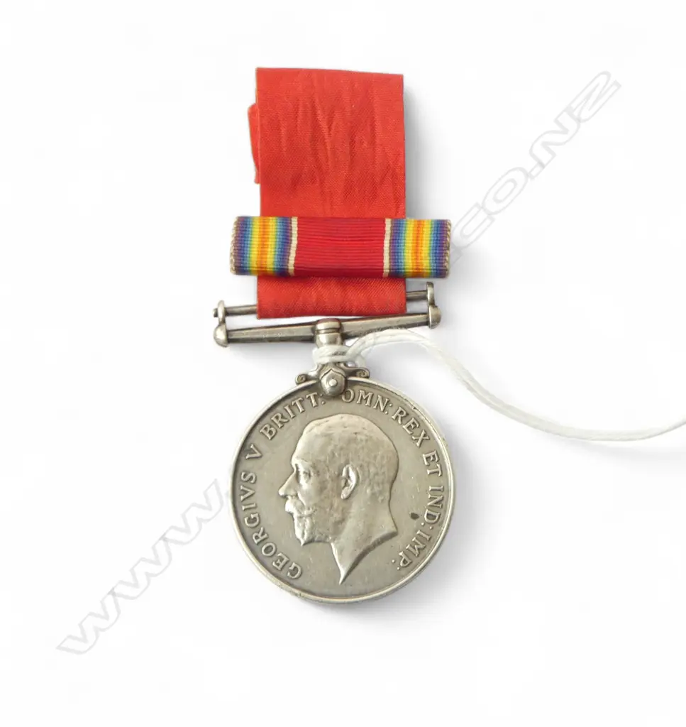 WWI BRITISH WAR MEDAL to PTE. W. COLTER NZEF (engraving worn) Image 1++