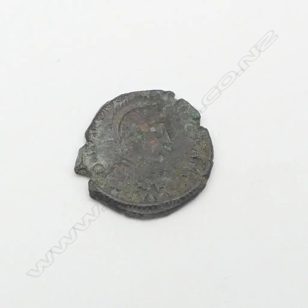 THEODOSIUS I 379-395 Ae 2 REVERSE EMPEROR ON GALLEY VICTORY AT HELM Image 1++