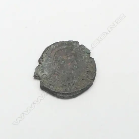 THEODOSIUS I 379-395 Ae 2 REVERSE EMPEROR ON GALLEY VICTORY AT HELM