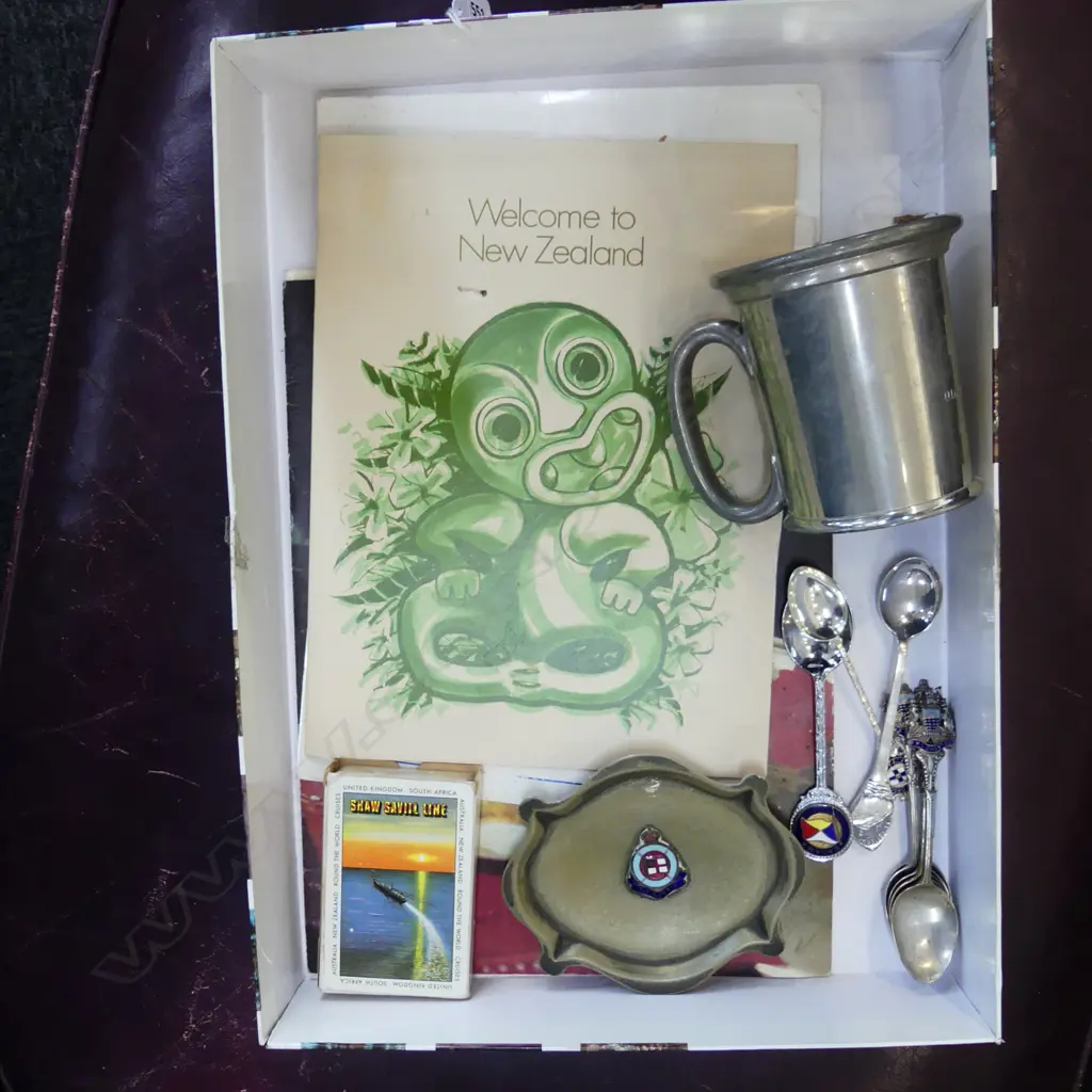 VINTAGE SHIPPING SHAW SAVILLE RMS ORONTES & IONIC ETC MENUS, SPOONS, DISH, CARDS Image 1++
