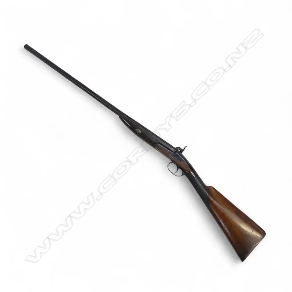 19thC single barrel BLACK POWDER HAMMER GUN  stock. No license required. Image 1++