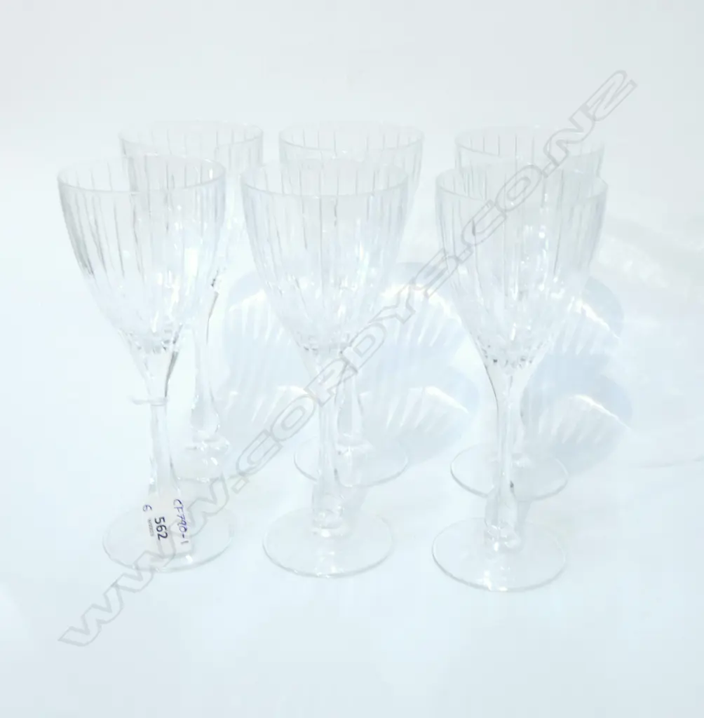 6 CRYSTAL WINE GLASSES H.210mm Image 1++