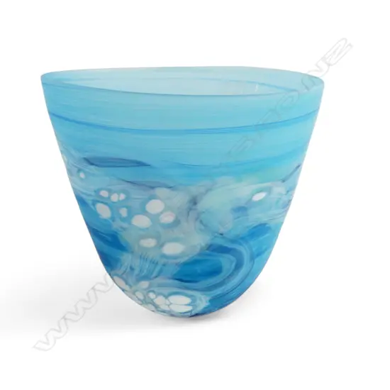 LYNDEN OVER ART GLASS VASE H.190 Dia.195mm signed & dated to base 2017