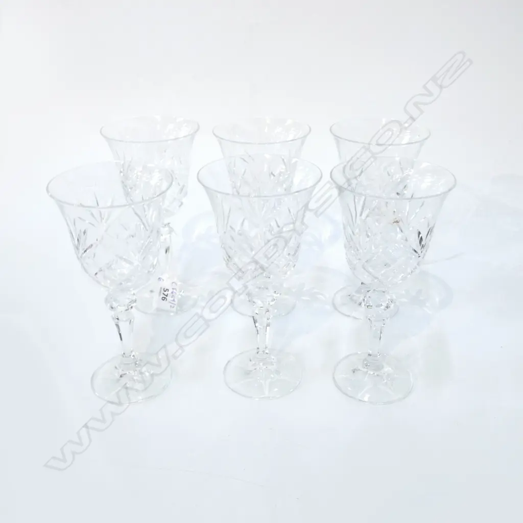6 BOHEMIA CRYSTAL WINE GLASSES H.175mm Image 1++