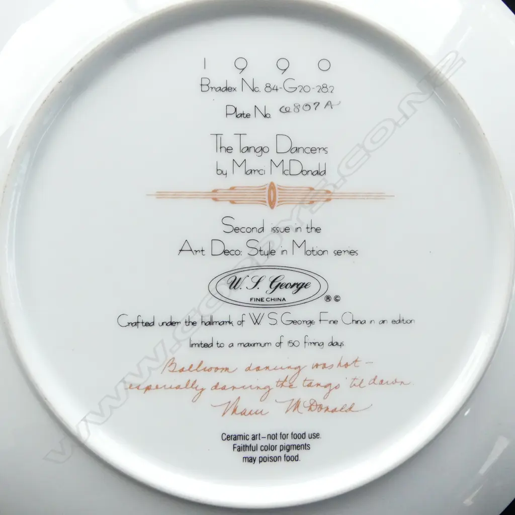 ART NOUVEAU 2 ASHETTES & 2 TUREENS + 4 OTHER PLATES: Dressing table tray + Johnson Bros. fish ashette + 2 stylish plates Image 1++