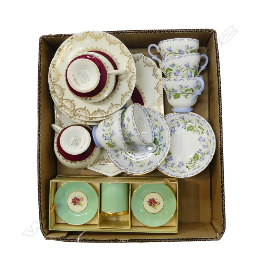 PART SHELLEY TEASET 5 COFFEE C/SS & 3PC BOXED SET Image 1++