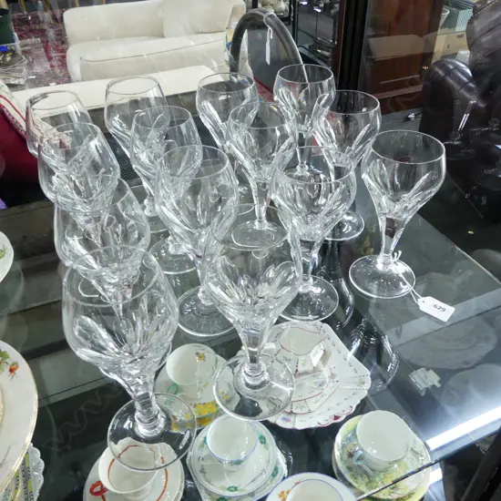 6 + 8 CRYSTAL GLASSES