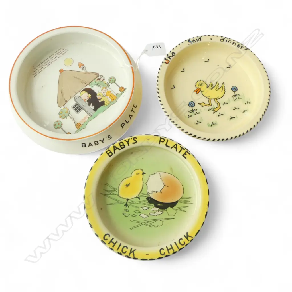3 SHELLEY CHINA CHILDS PLATES Image 1++
