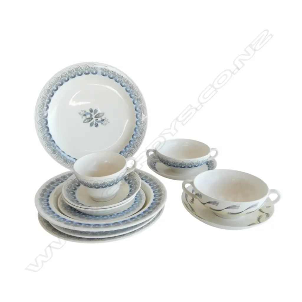 ASST. WEDGWOOD DINNER CHINA 'GARDEN' & 'PERSEPHONE' teacup handle repaired Image 1++
