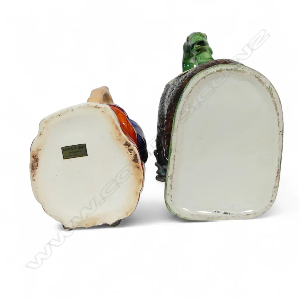 BEAR BAITING CHARACTER JUG H300MM & OLD LADY CHARACTER JUG H290MM BOTH WITH MONOR FAULTS Image 1++