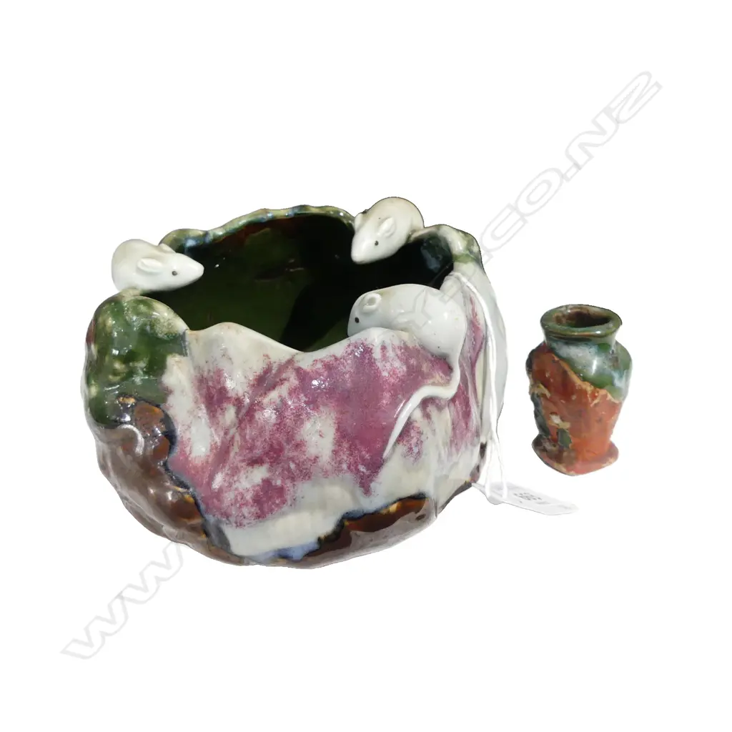 EIGER WARE RAT VASE DIA120MM & MINITURE VASE H50MM Image 1++