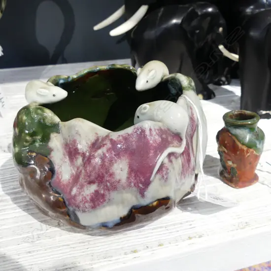 EIGER WARE RAT VASE DIA120MM & MINITURE VASE H50MM