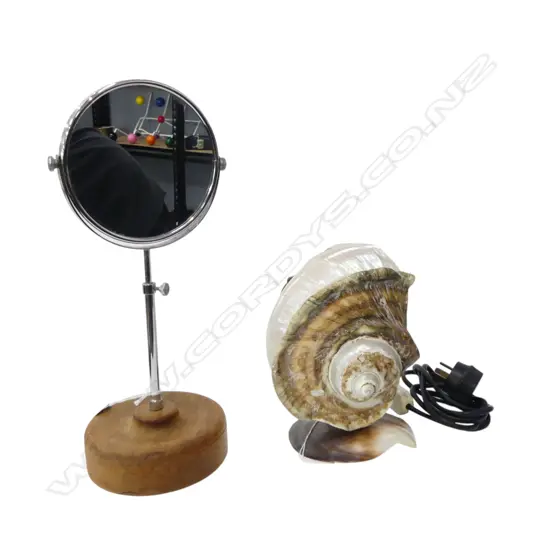 SHELL LAMP H.190mm, TABLE TOP MIRROR