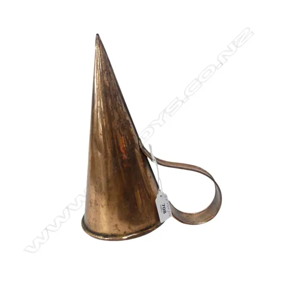 VICTORIAN COPPER ALE & WINE WARMER, L.240MM