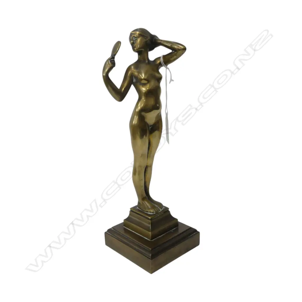 BRONZE ART DECO STYLE FIGURINE H.260mm Image 1++