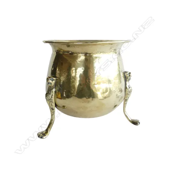 3 LEGGED BRASS JARDINIERE PLANTER H.195mm