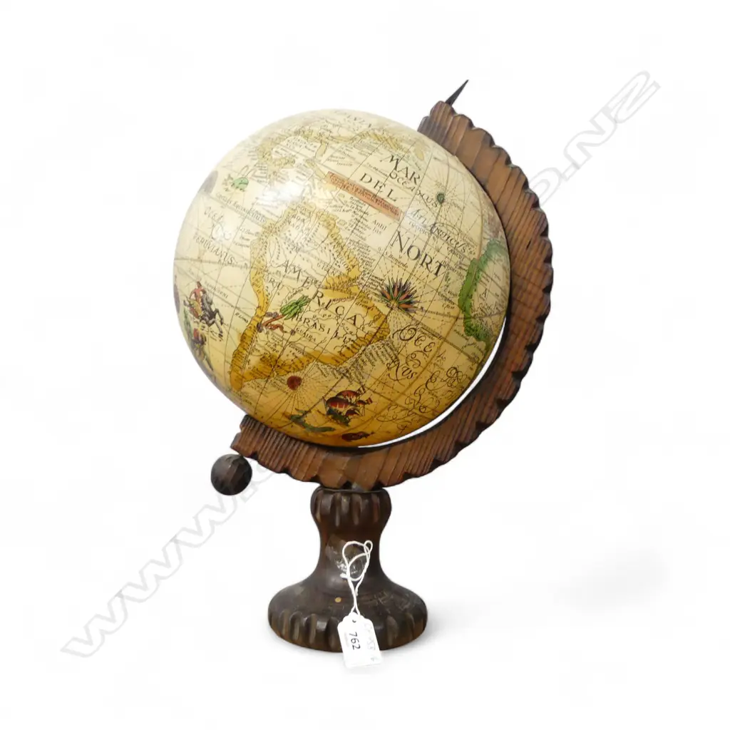 OLD STYLE WORLD GLOBE H.410mm Image 1++