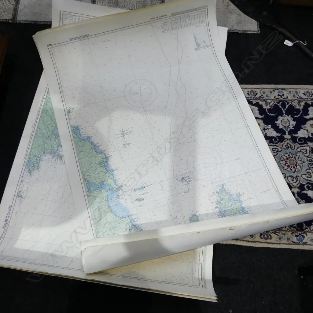 11 HYDROGRAPHIC CHARTS OF N.Z. NORTH ISLAND PUBLISHED by R.N.Z. NAVY 720x1090mm Image 1++