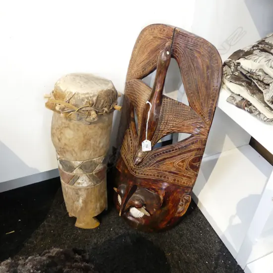 TRIBAL MASK H.610mm AF + DRUM H.485mm