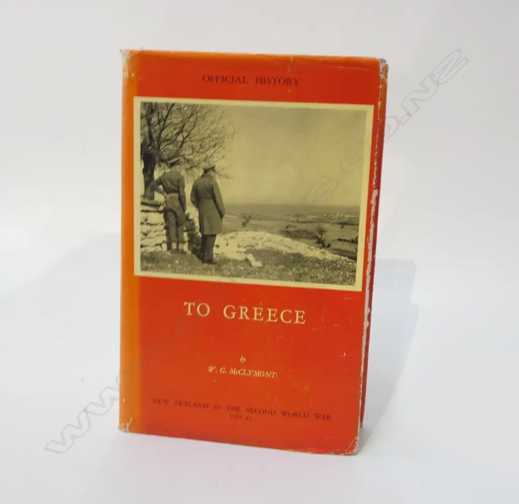 OFFICIAL HISTORY NZ IN THE SECOND WORLD WAR 'TO GREECE' (First edition 1959. Ex library with  Original DJ.) Image 1++