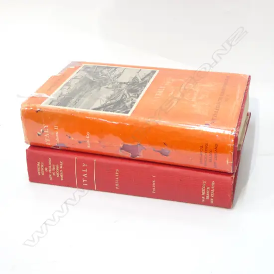 2 1st Ed. BOOKS; OFFICIAL HISTORY NZ IN THE SECOND WORLD WAR, ITALY VOL. I & II