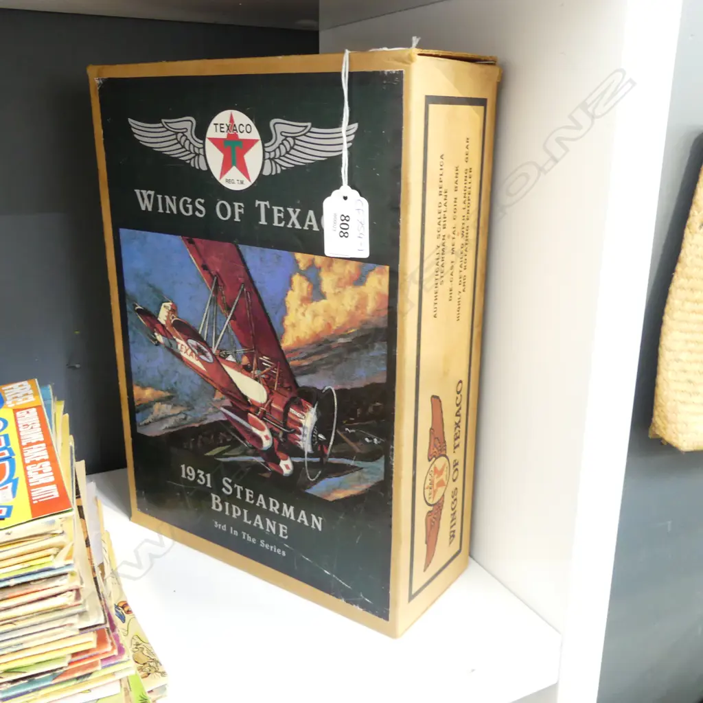 BOXEDWINGS OF TEXACO 1931 STEARMAN BIPLANE 3RD SERIES Image 1++