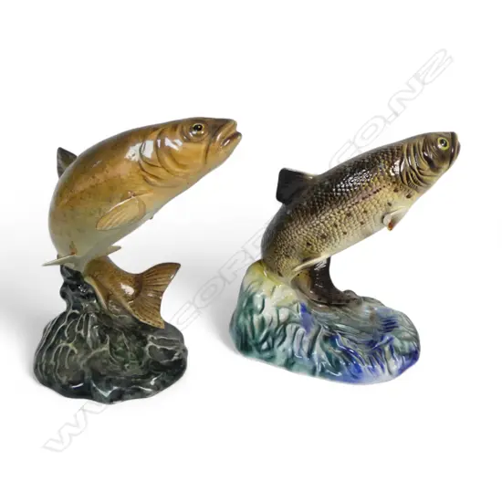 2 BESWICK CHINA LEAPING TROUT  H170MM