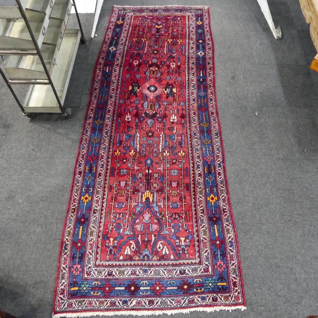 HAND KNOTTED WOOL PILE RUG 3050x1100mm Image 1++