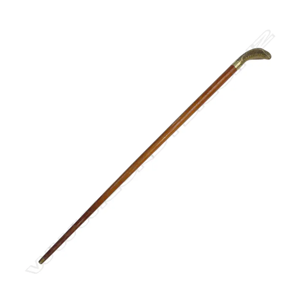 BRASS COBRA HANDLE WALKING STICK L.875mm Image 1++