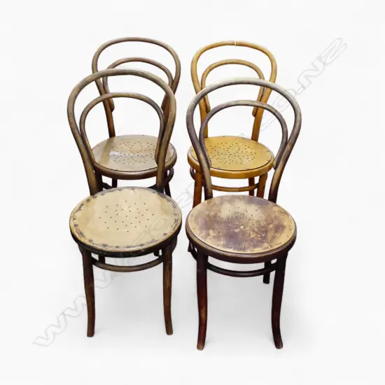 4 BENTWOOD DINING CHAIRS