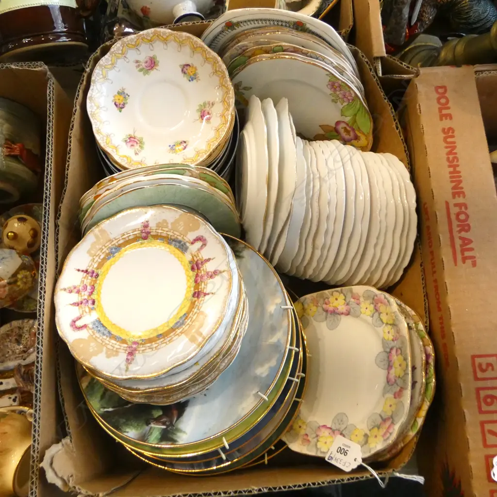 ASST. SAUCERS + FRANKLIN MINT HORSE CABINET PLATES 210mm dia Image 1++