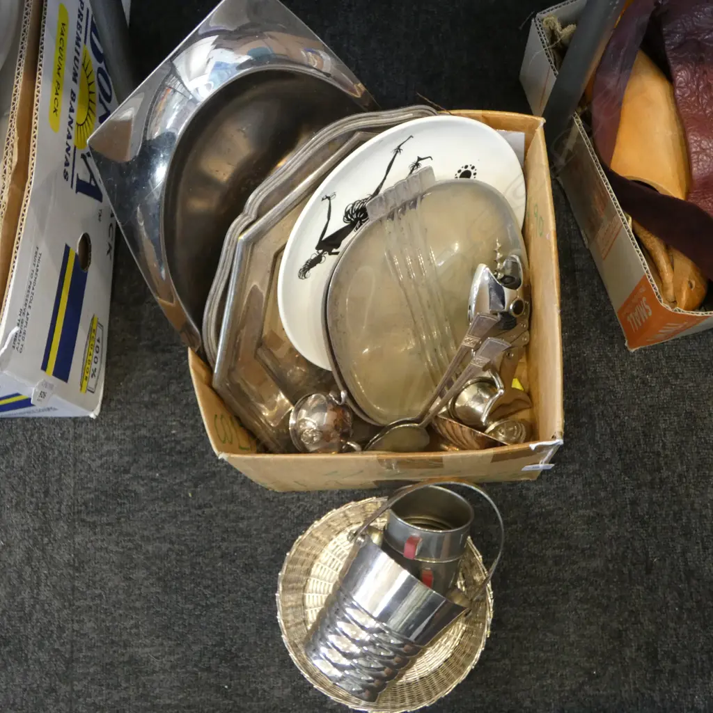 ASST. FRENCH SILVER PLATED TRAYS ETC Image 1++
